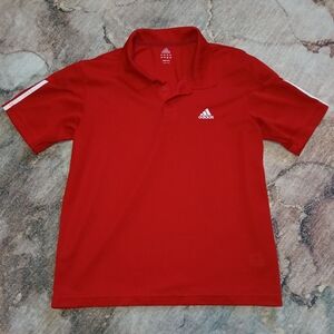 Men's Adidas Red Polo Shirt